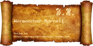 Wermescher Marcell névjegykártya