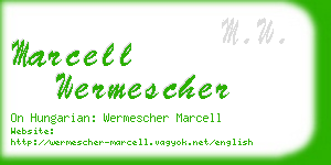 marcell wermescher business card